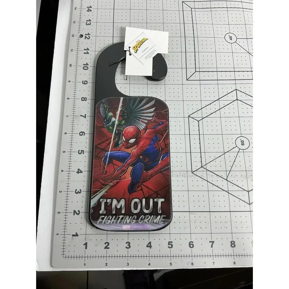 Spider-Man Bedroom Door 3D Privacy Sign Double Sided Pictures‎